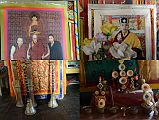 24 Photos Of Dalai Lama And 17th Karmapa, Horns and Butter Sculptures Inside Tashi Lhakhang Gompa In Phu 